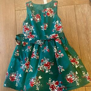Carter's Green Floral Kids Dress